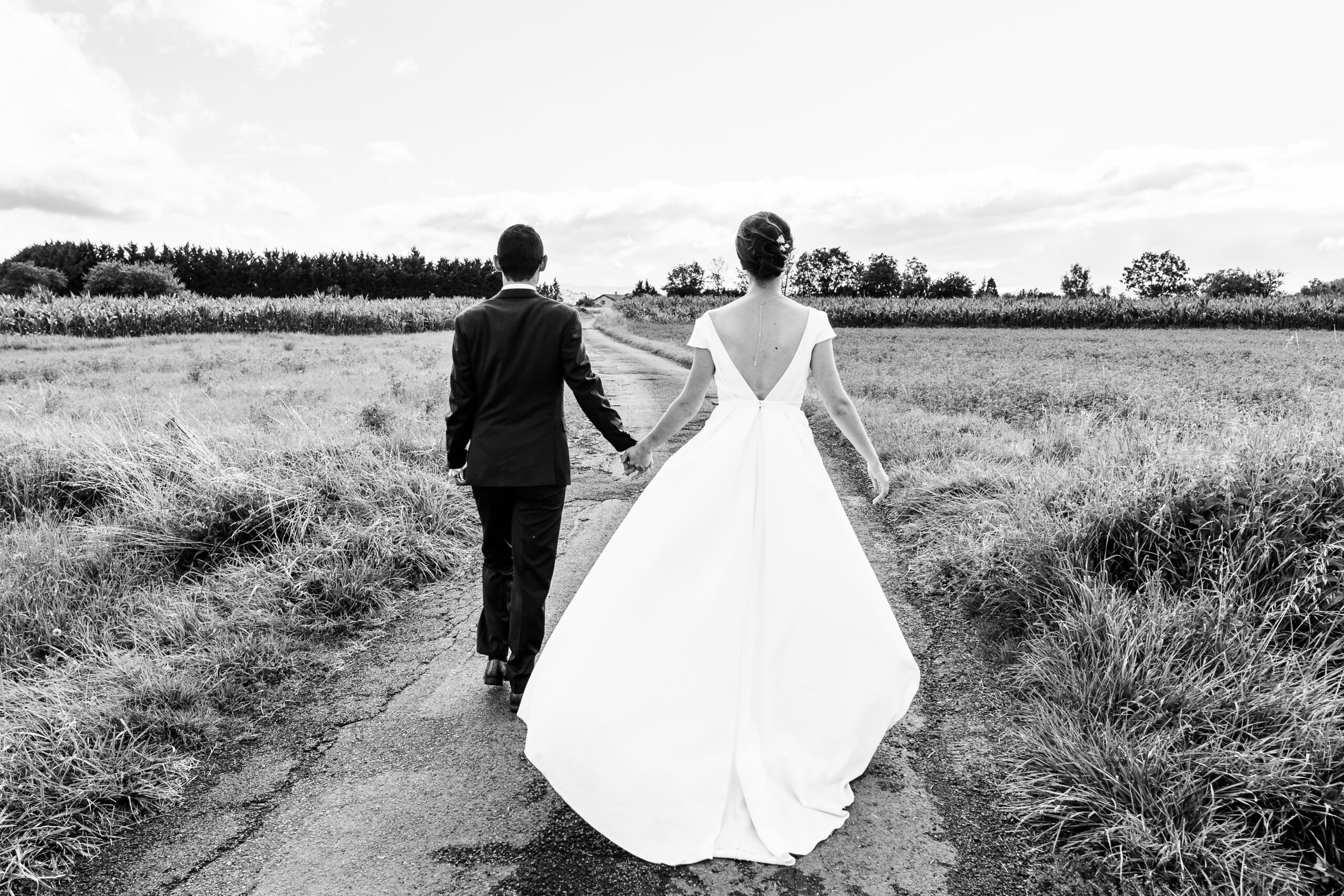 Séance couple le jour du mariage, photo prise par Florian Fauvarque photographe mariage à Grenoble en Isère